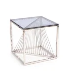 COFFEE TABLE INFINITY KWADRAT, FRAME - SILVER, GLASS - SMOKE order